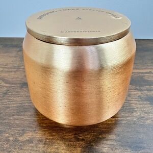 New Anthropologie Ambered Topaz Scented Candle LG Copper Glass SOLD OUT ONLINE
